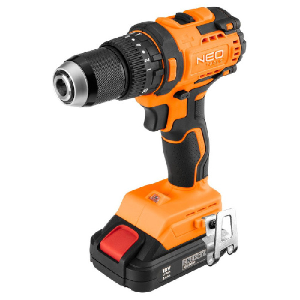 Шурупокрут-дриль акумуляторний Neo Tools Energy+ 18В 95Нм 0-320·0-1700об/хв 1.2кг без АКБ та ЗП