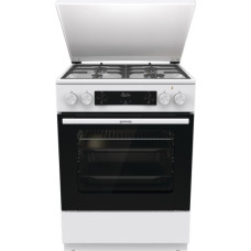 Плита Gorenje комбінована, 71л, 60x60см, дисплей, IconLed, чавун, білий