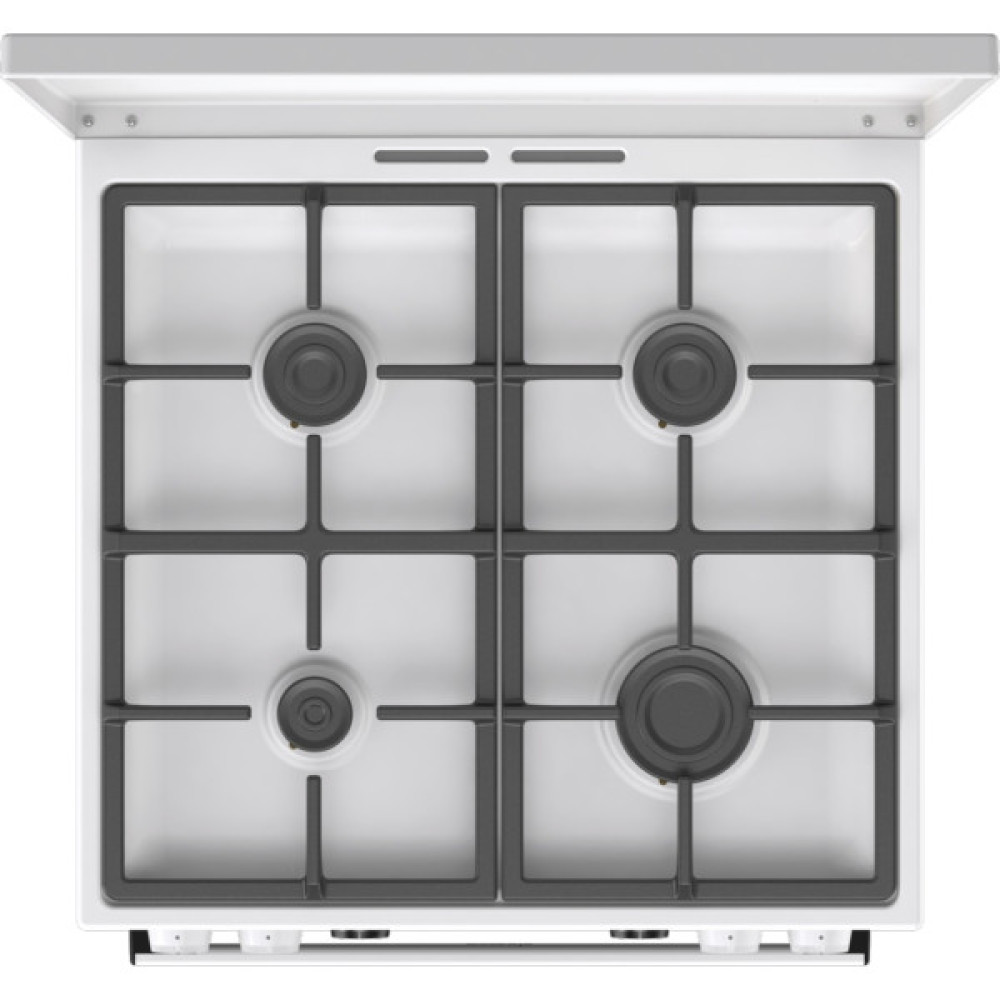 Плита Gorenje комбінована, 71л, 60x60см, дисплей, IconLed, чавун, білий
