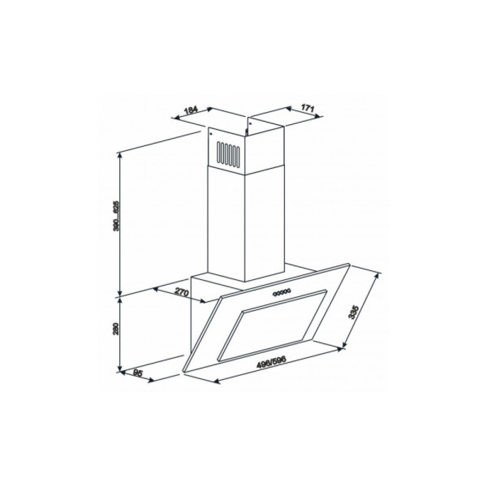 Витяжка кухонна Eleyus VERTICAL 1000 50 BL