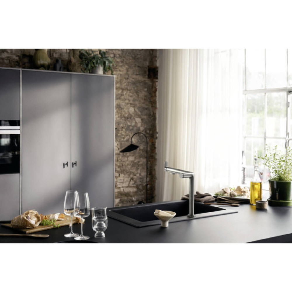 Змішувач Hansgrohe Aqittura M91 , під сталь (76804800)