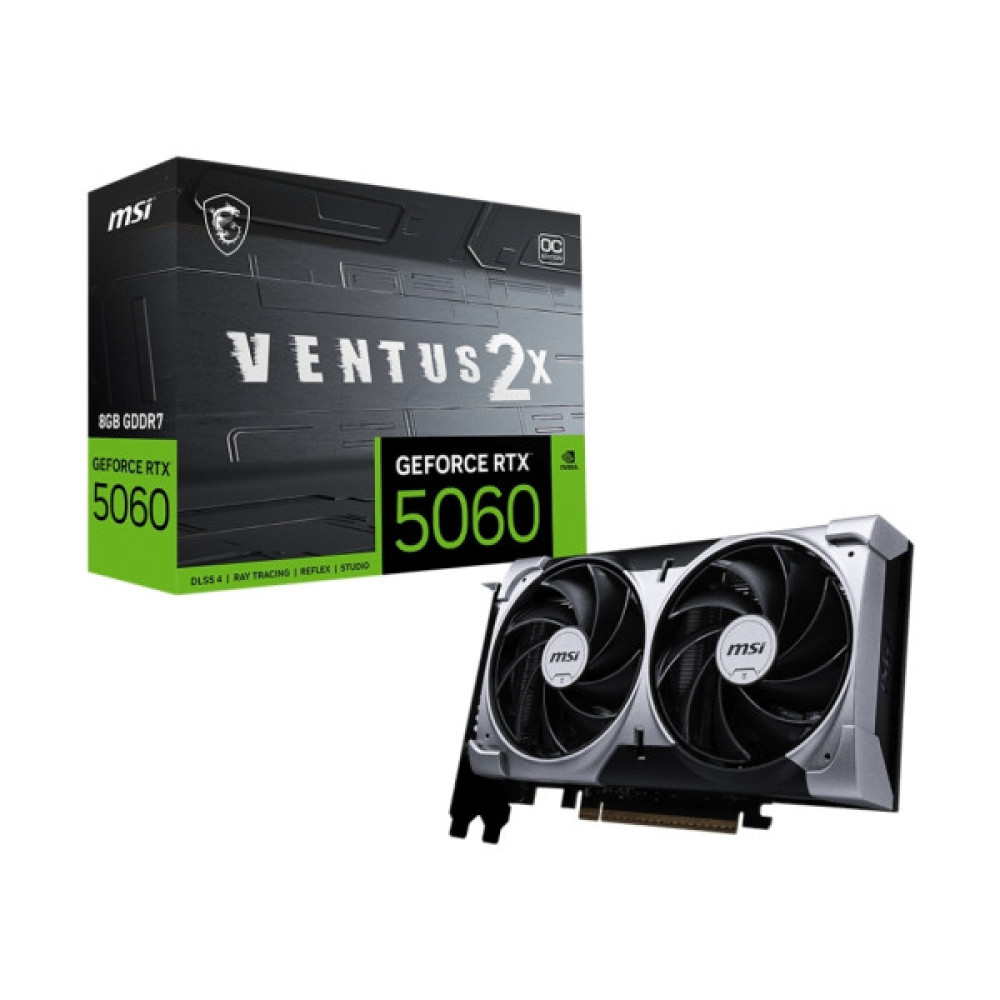 Відеокарта MSI GeForce RTX5060 8Gb VENTUS 2X OC (RTX 5060 8G VENTUS 2X OC)