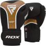 Боксерські рукавички RDX Aura Plus T-17 Black Golden 16 унцій (BGR-T17BGL-16OZ+)