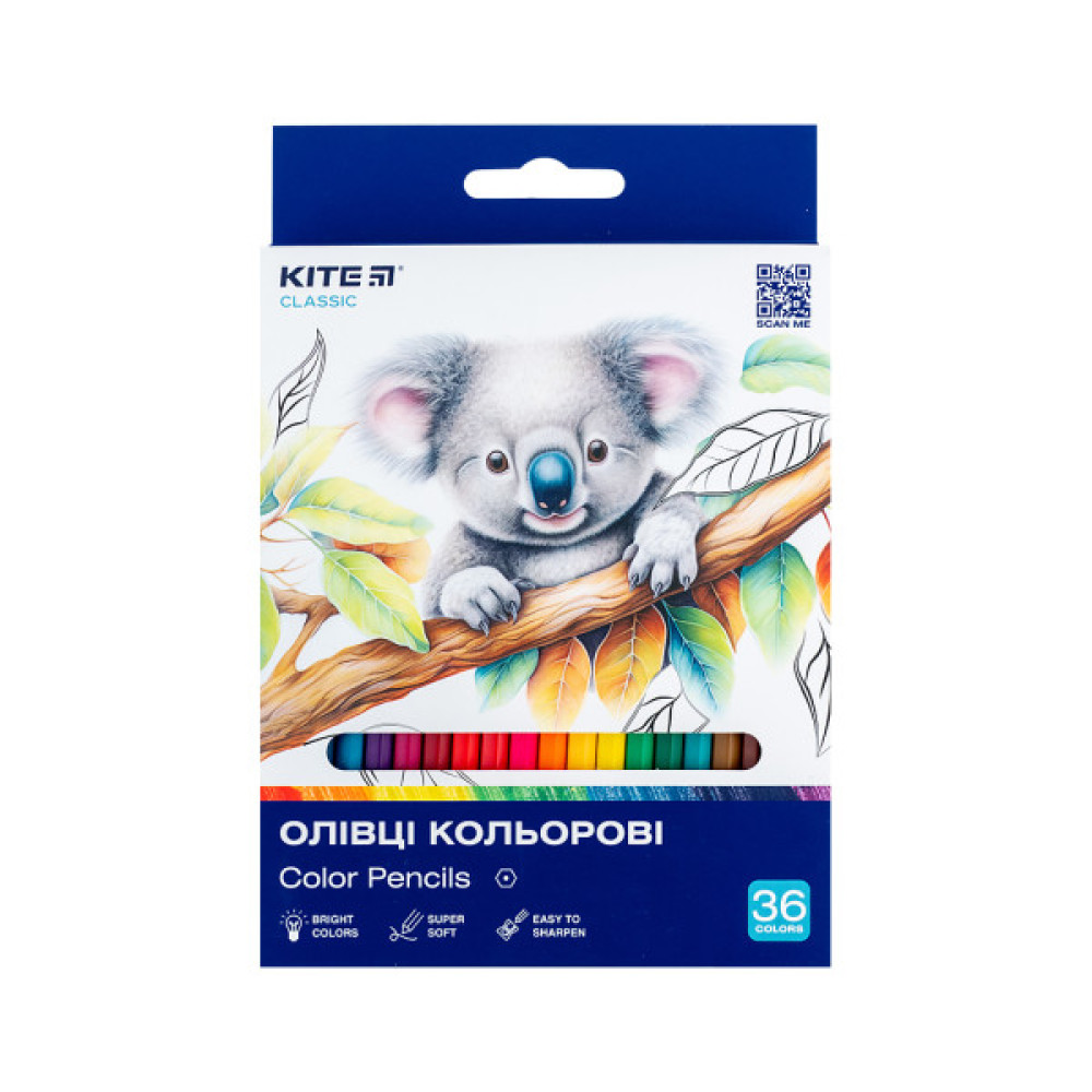Олівці кольорові Kite Classic 36 кольорів (K-057)