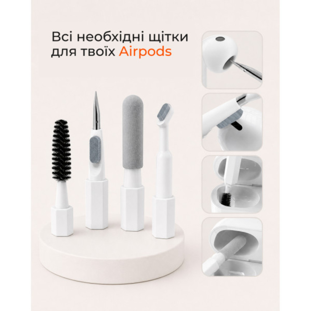 Універсальний чистячий набір 2E Multifinctional cleaning kit 20in1 white-orange (2E-SK20IN1)