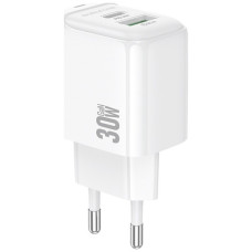 Зарядний пристрій BOROFONE BAS45A 1xUSB-C PD30W + 1xUSB QC3.0 white (6941991113871)