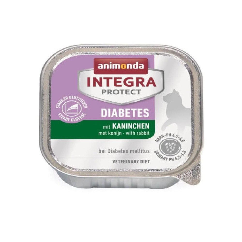 Вологий корм для кішок Animonda Integra Protect Diabetes при діабеті з кроликом (4017721866897)