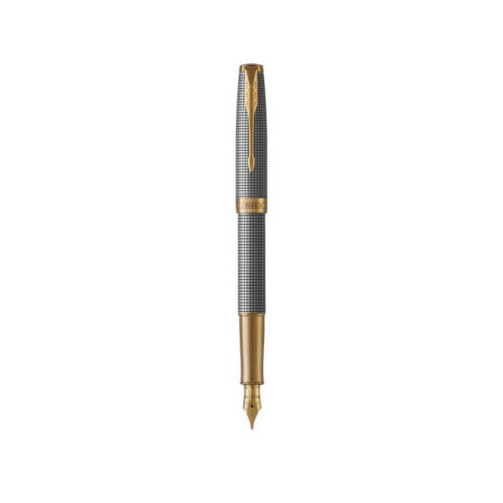 Ручка пір'яна Parker SONNET 17 Cisele Silver GT  FP18 F (88 211)