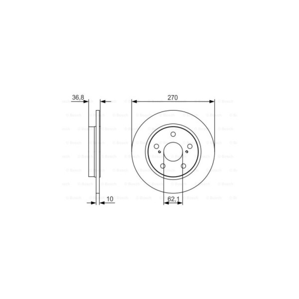 Гальмівний диск Bosch 0 986 479 S64 Гальмівний диск Bosch 0 986 479 S64