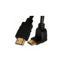 Кабель мультимедійний HDMI M to HDMI M 1.0m V1.4 90° corner black Merlion (YT-HDMI(M)/(M)HS-1.0m/90°)
