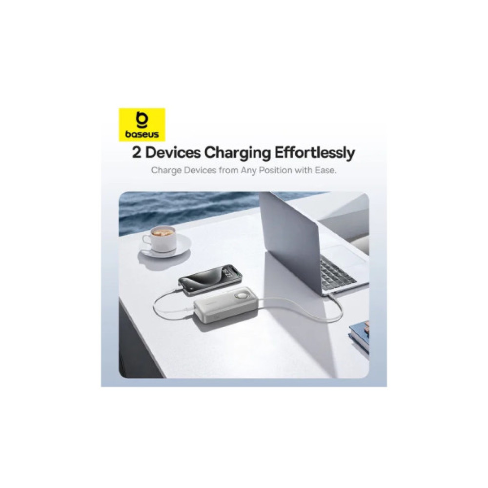 Батарея універсальна Baseus Free2Pull 20000mAh 65W, PD/3.0, QC/3.0, Lunar gray (P10073700843-00)