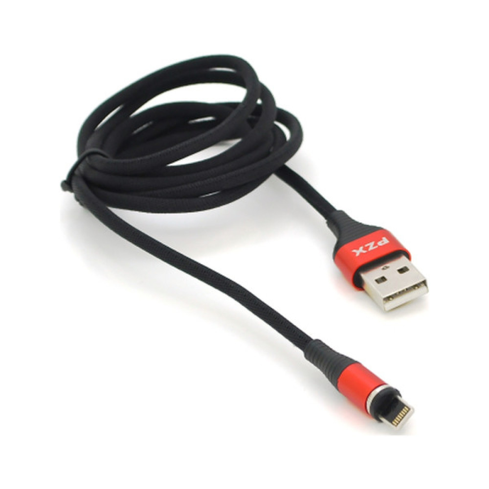 Дата кабель USB 2.0 AM to Lightning 1.0m magnetic 3.1A black PZX (V133-B)