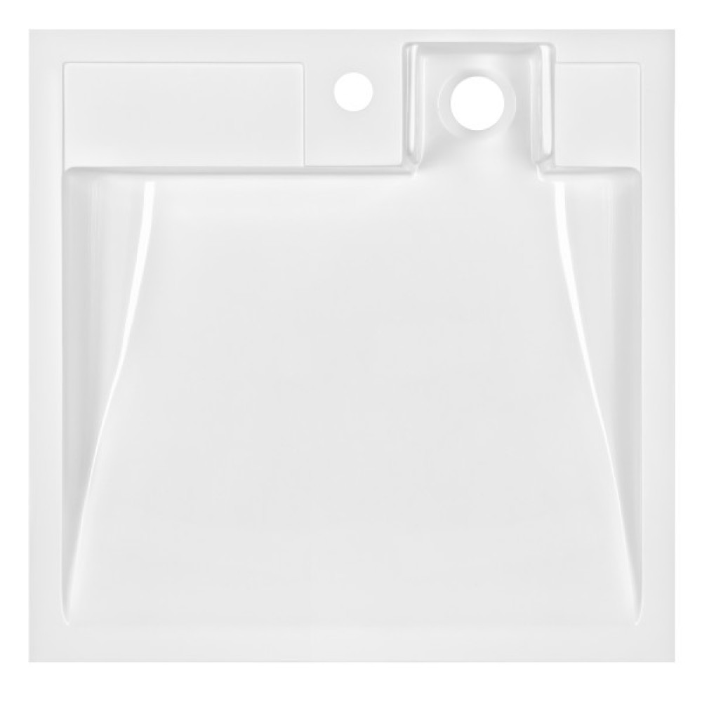 Раковина, умивальник ARDESTO Charlie, штучний камінь, прямокут., з отвором для змішувача, без переливу, 595х595х115мм, накладний, білий