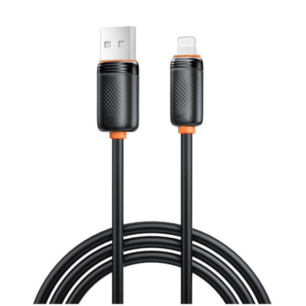 Дата кабель USB 2.0 AM to Lightning 1.0m 3A black XO (XO-CB-300UL-BK)