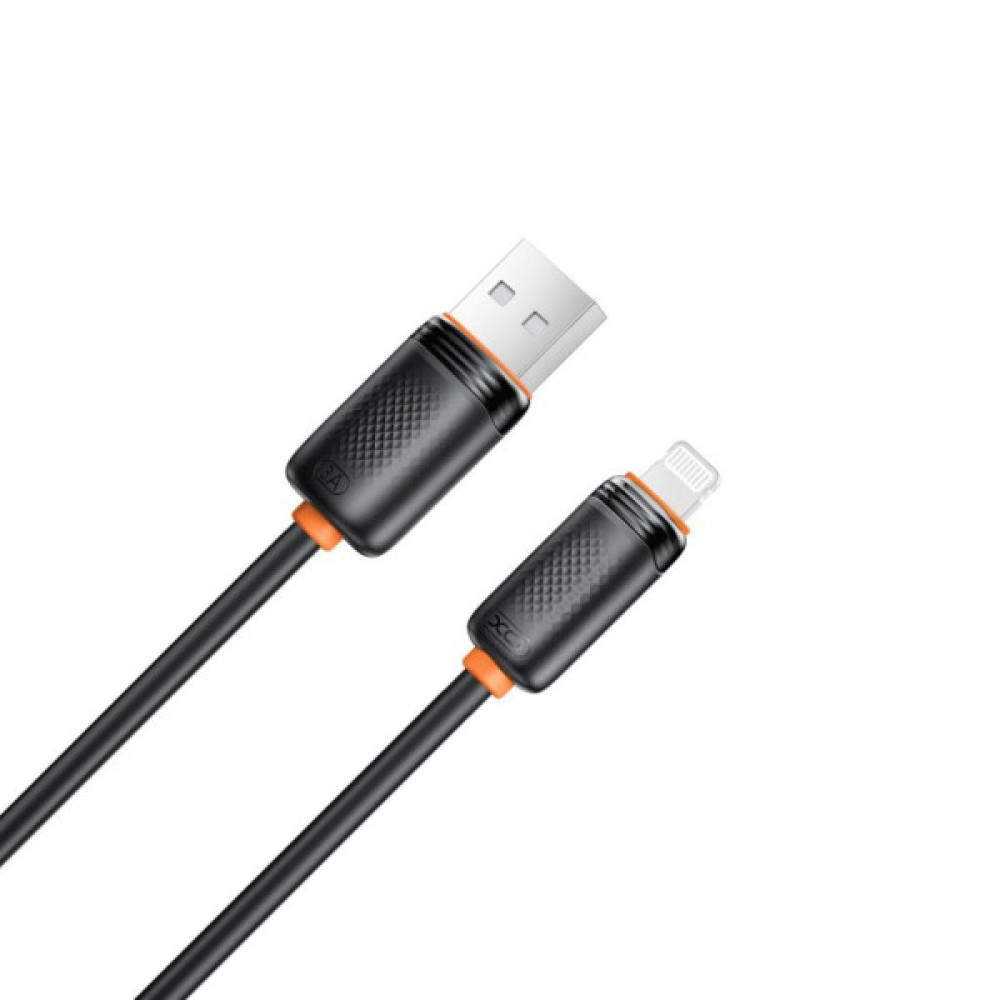 Дата кабель USB 2.0 AM to Lightning 1.0m 3A black XO (XO-CB-300UL-BK)