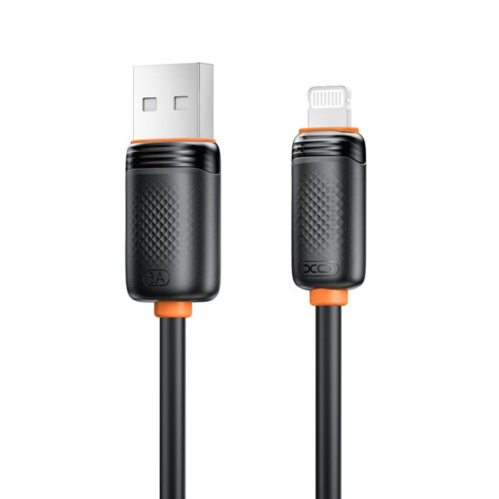 Дата кабель USB 2.0 AM to Lightning 1.0m 3A black XO (XO-CB-300UL-BK)