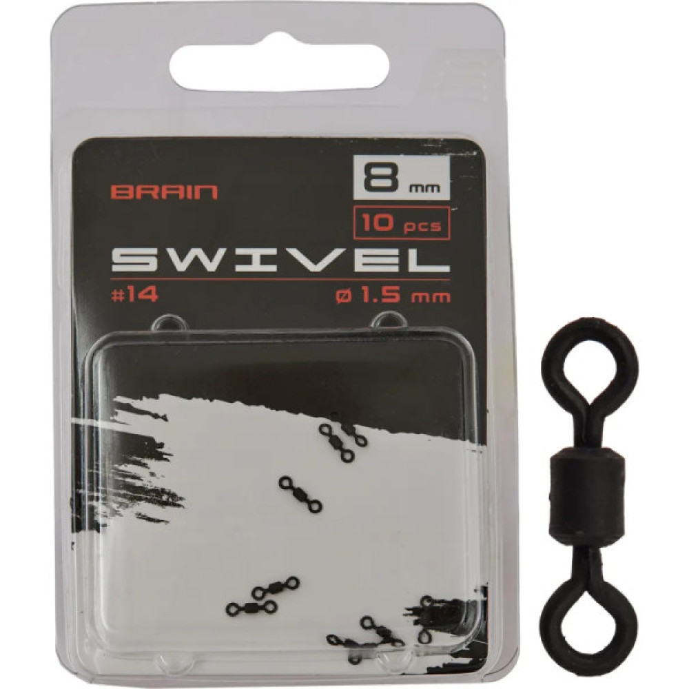 Вертлюг Brain Swivel No.14 8mm diam 1.5mm (10 шт/уп) SGCA-8008-14 (1858.24.68)