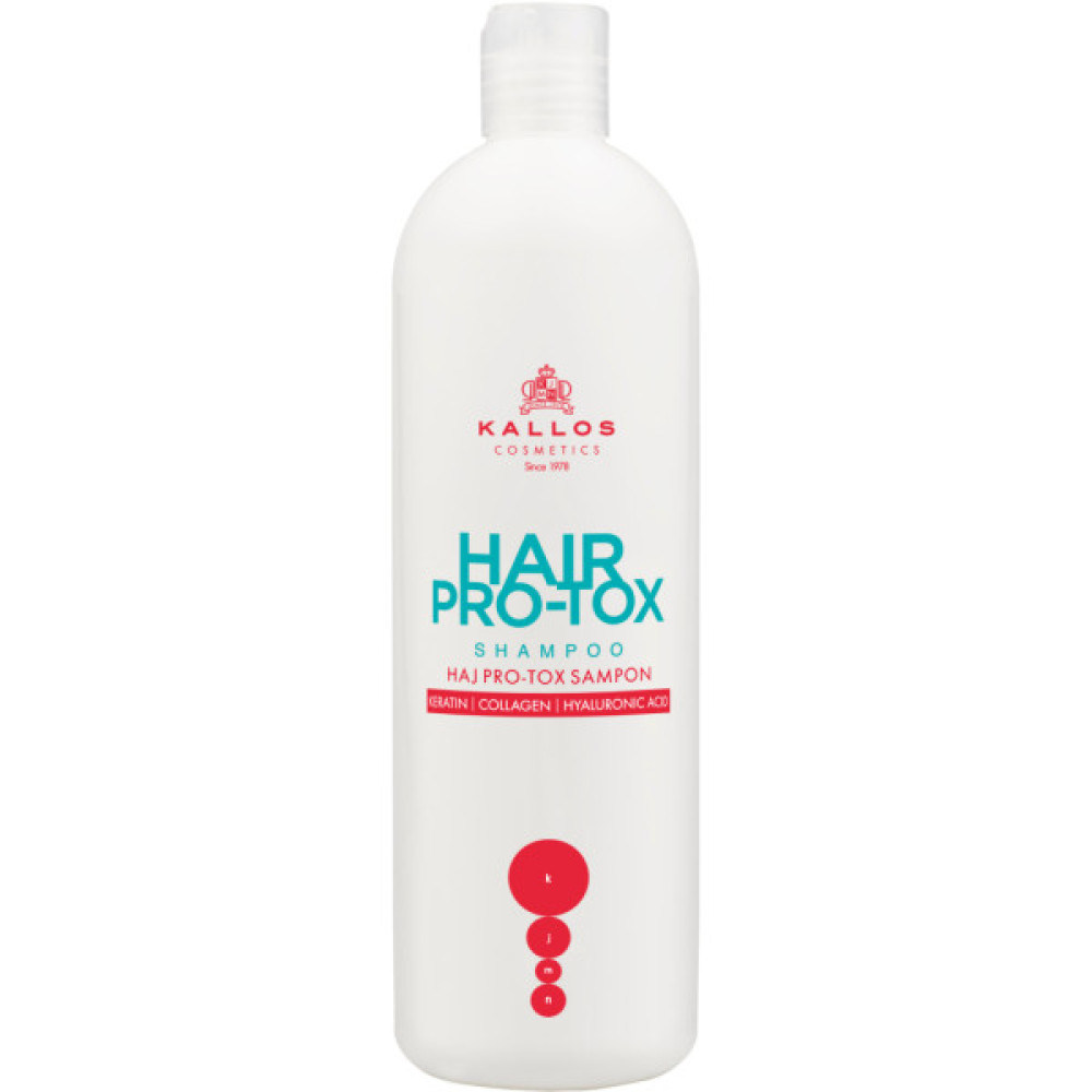 Шампунь Kallos Cosmetics Hair Pro-Tox Відновлюючий з кератином, колагеном і гіалуроновою кислотою 500 мл (5998889511494)