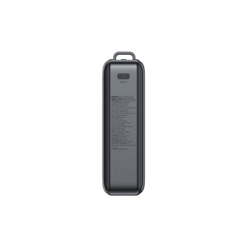 Батарея універсальна Acefast 20000mAh 67W PD/3.0, 20В/3.35A Type-C, USB-A, with cable, Li-ion M4 Black (6974316282723)