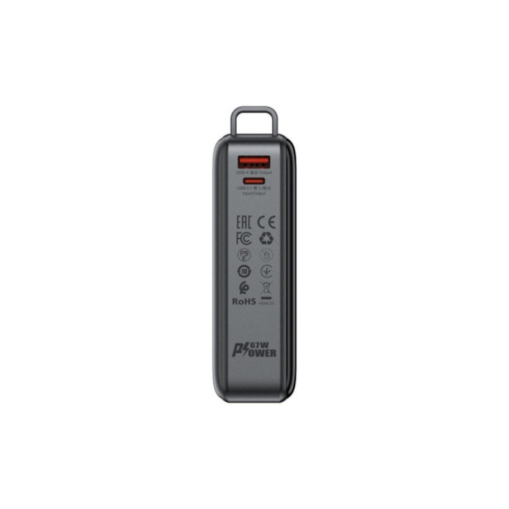 Батарея універсальна Acefast 20000mAh 67W PD/3.0, 20В/3.35A Type-C, USB-A, with cable, Li-ion M4 Black (6974316282723)