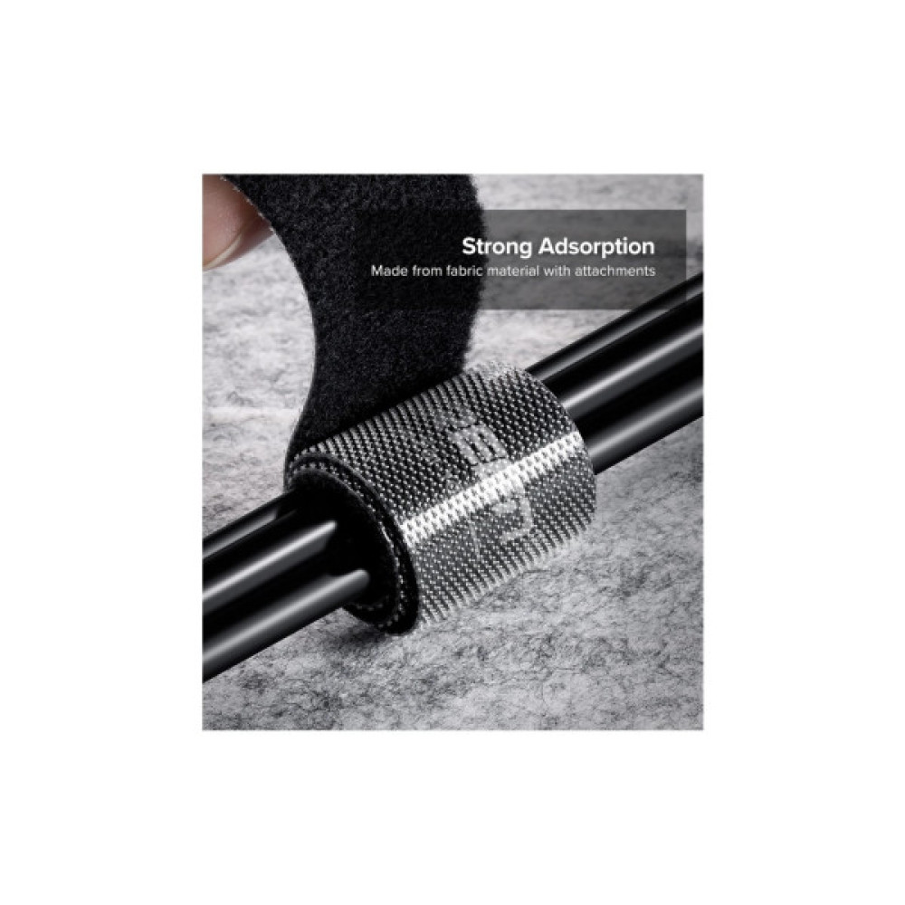 Набір для кріплення стрічка-липучка LP124 20mm Cable Tie Band 5m Black Ugreen (40356)