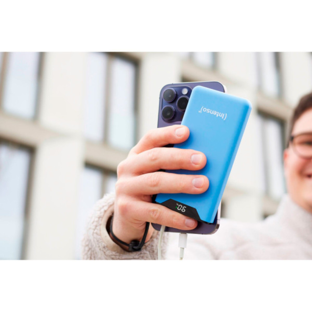 Батарея універсальна Intenso F10000 10000mAh QC/3.0 blue (7332035)
