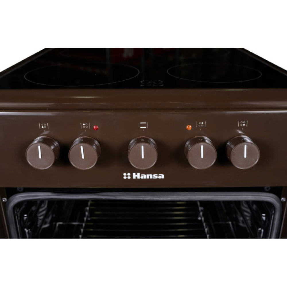 Плита Hansa електрична склокерамічна, 50х60см, 68л, коричневий