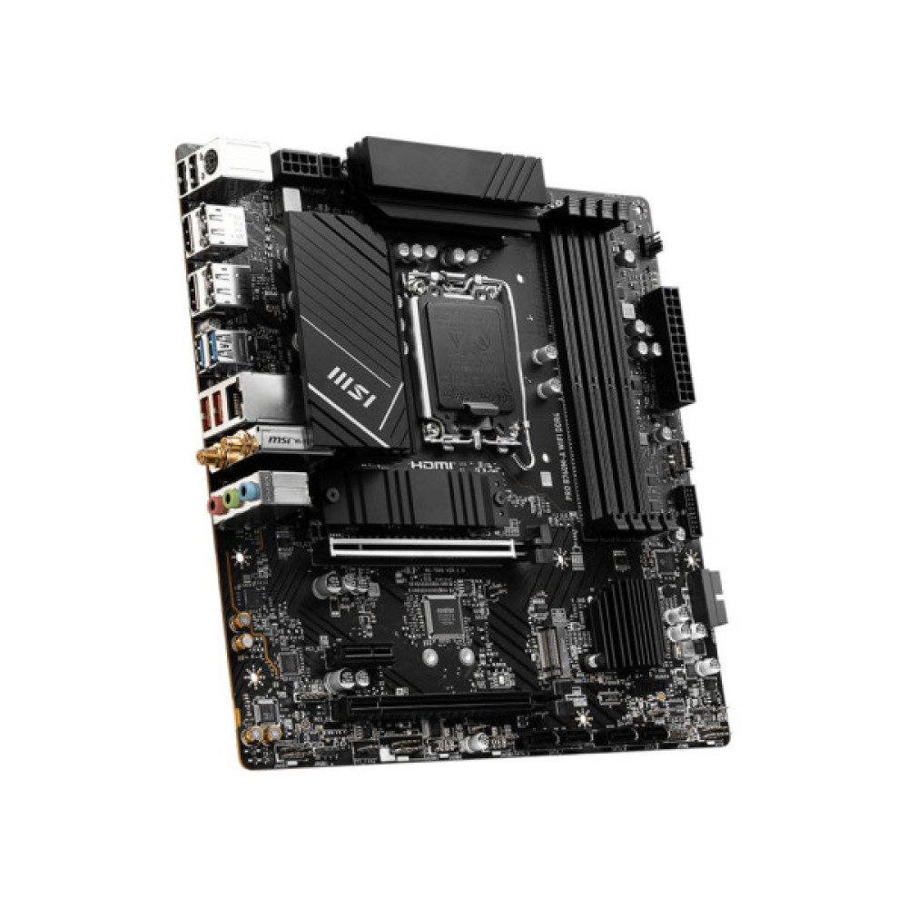 Материнcька плата MSI PRO B760M-A WIFI DDR4 s1700 B760 4xDDR4 M.2 HDMI DP WiFi BT mATX