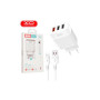 Зарядний пристрій XO 1xUSB QC3.0 18W + 2xUSB 2.4A + cable USB-C white (L72-TC-WH) Зарядний пристрій XO 1xUSB QC3.0 18W + 2xUSB 2.4A + cable USB-C white (L72-TC-WH)
