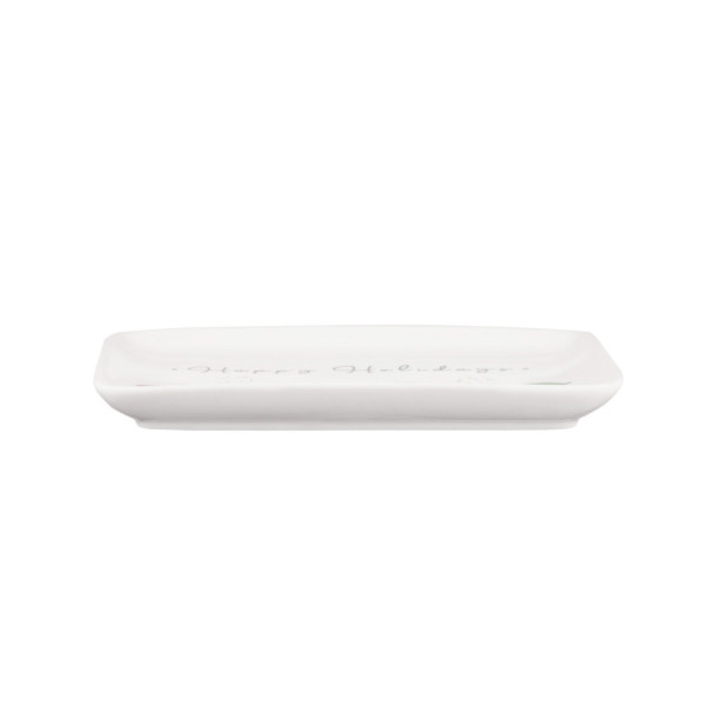 Блюдо Ardesto Christmas Gnomes, 20х15см, порцеляна, прямокутна (AR3063)