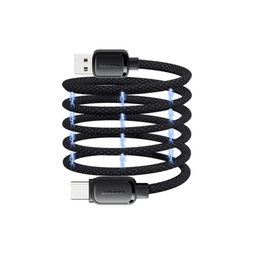 Дата кабель USB 2.0 AM to USB-C 1.0m 7A black Essager (EXCT-TD01-P)