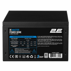 Блок живлення 2E Master Power  (650W), >80%, 80+ White, 120мм, 1xMB 24pin(20+4), 1xCPU 8pin(4+4), 3xMolex, 5xSATA, 2xPCIe 8pin(6+2)