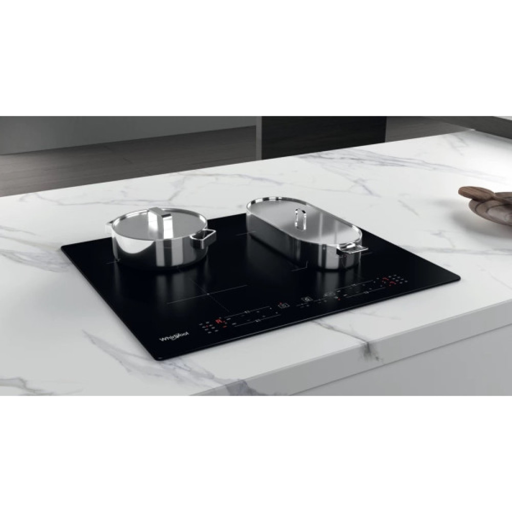 Варильна поверхня Whirlpool індукційна, 60см, розширена зона, чорний