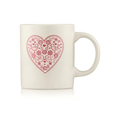 Чашка Ardesto Heart, 320мл, кераміка, білий (AR3074W)
