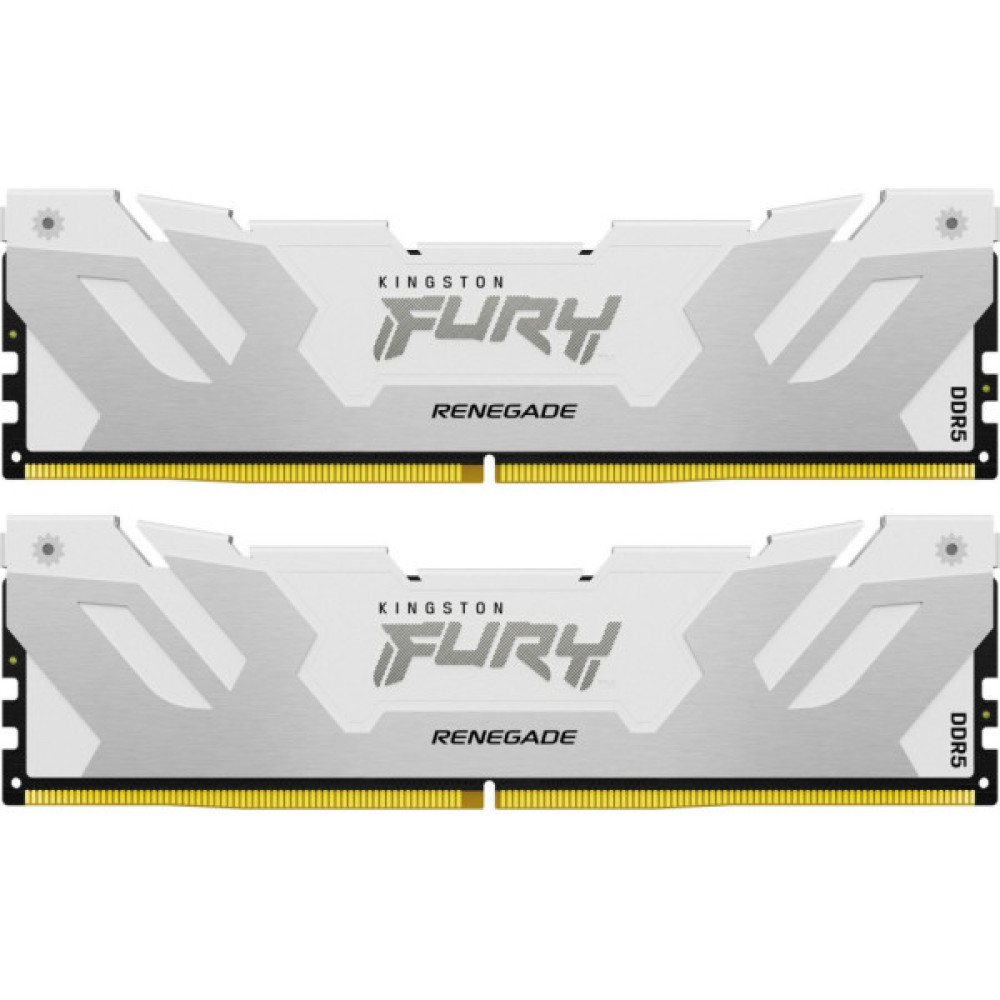 Модуль пам'яті для комп'ютера DDR5 32GB (2x16GB) 6800 MHz Renegade White/Silver Kingston Fury (ex.HyperX) (KF568C36RWK2-32)
