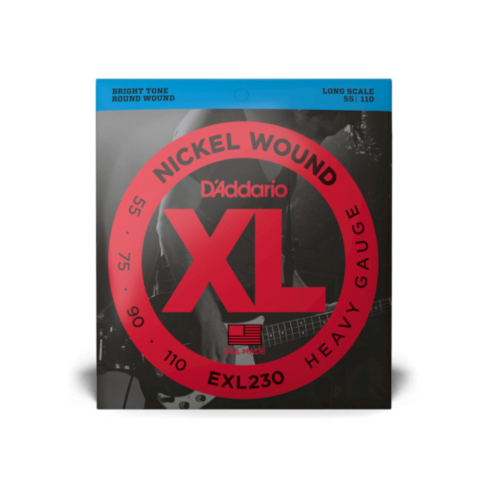 Струни для гітари D'Addario XL Nickel Wound Bass Heavy (55-110) (EXL230)