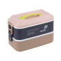 Ланч-бокс Kite подвійний з наповненням 2000 мл бежевий (K25-1184-1)