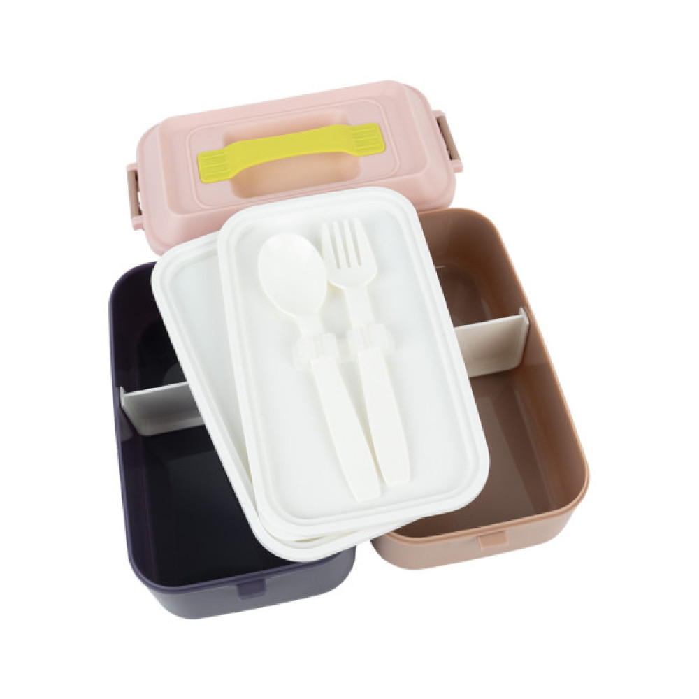 Ланч-бокс Kite подвійний з наповненням 2000 мл бежевий (K25-1184-1)