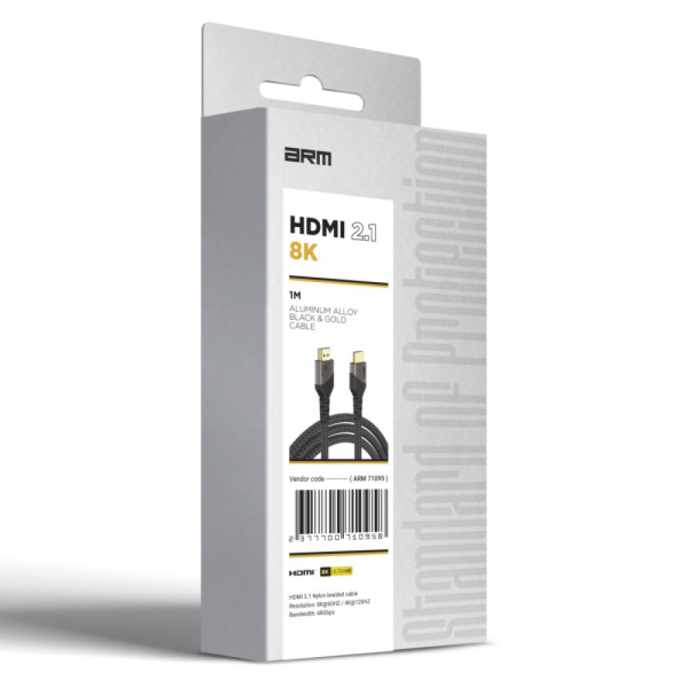 Кабель мультимедійний HDMI M to HDMI M 2.0m V2.1 8K black Armorstandart (ARM71096)