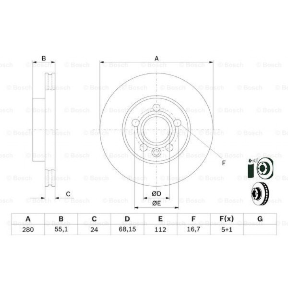 Гальмівний диск Bosch 0 986 478 846