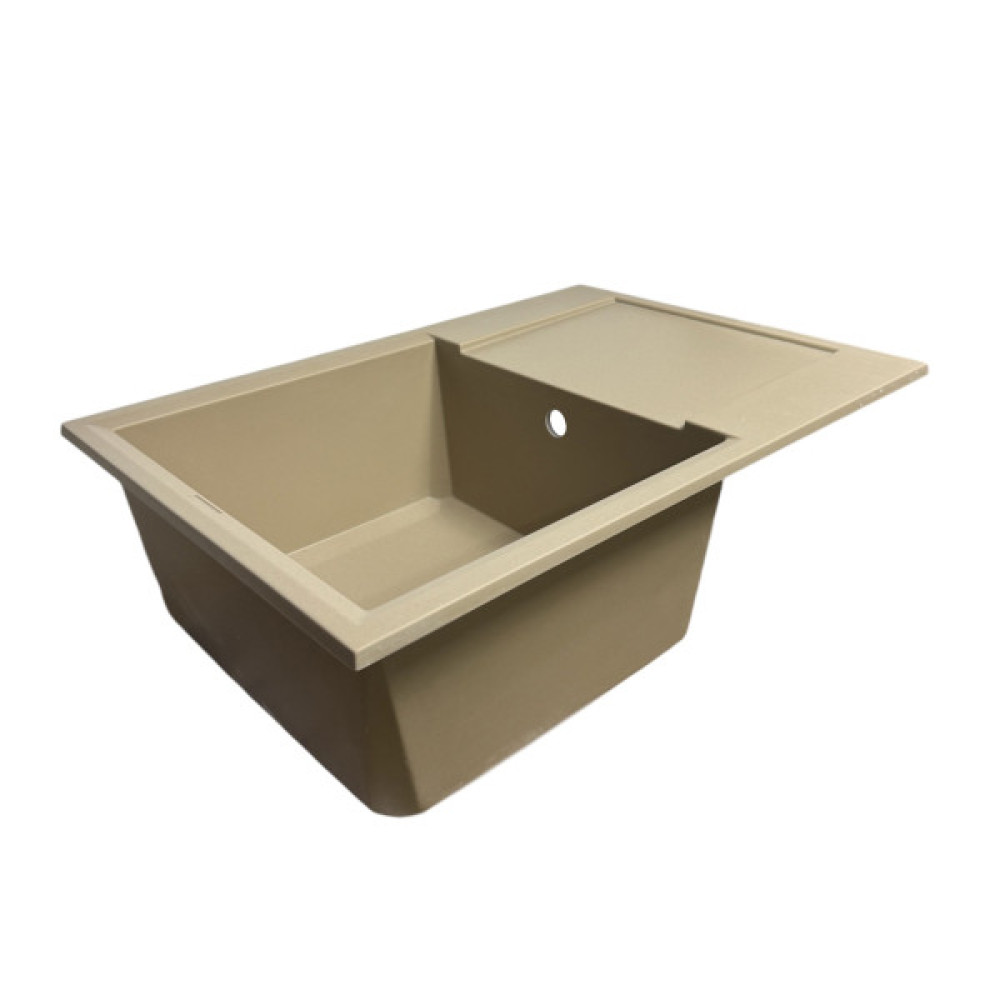 Набір кухонний Adamant Horizon Medium, штучний камінь, прямокут., з крилом, 700х500х230мм, чаша - 1, врізна, Сахара + змішувач та дозатор