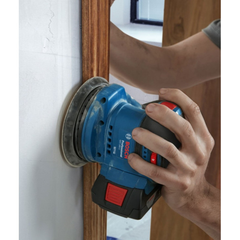 Шліфмашина ексцентрикова акумуляторна Bosch Professional GEX 185-LI 18В 125мм 6000-10000об/хв 0.93кг без АКБ та ЗП