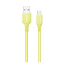 Дата кабель USB 2.0 AM to Micro 5P 1.0m soft silicone yellow ColorWay (CW-CBUM043-Y)