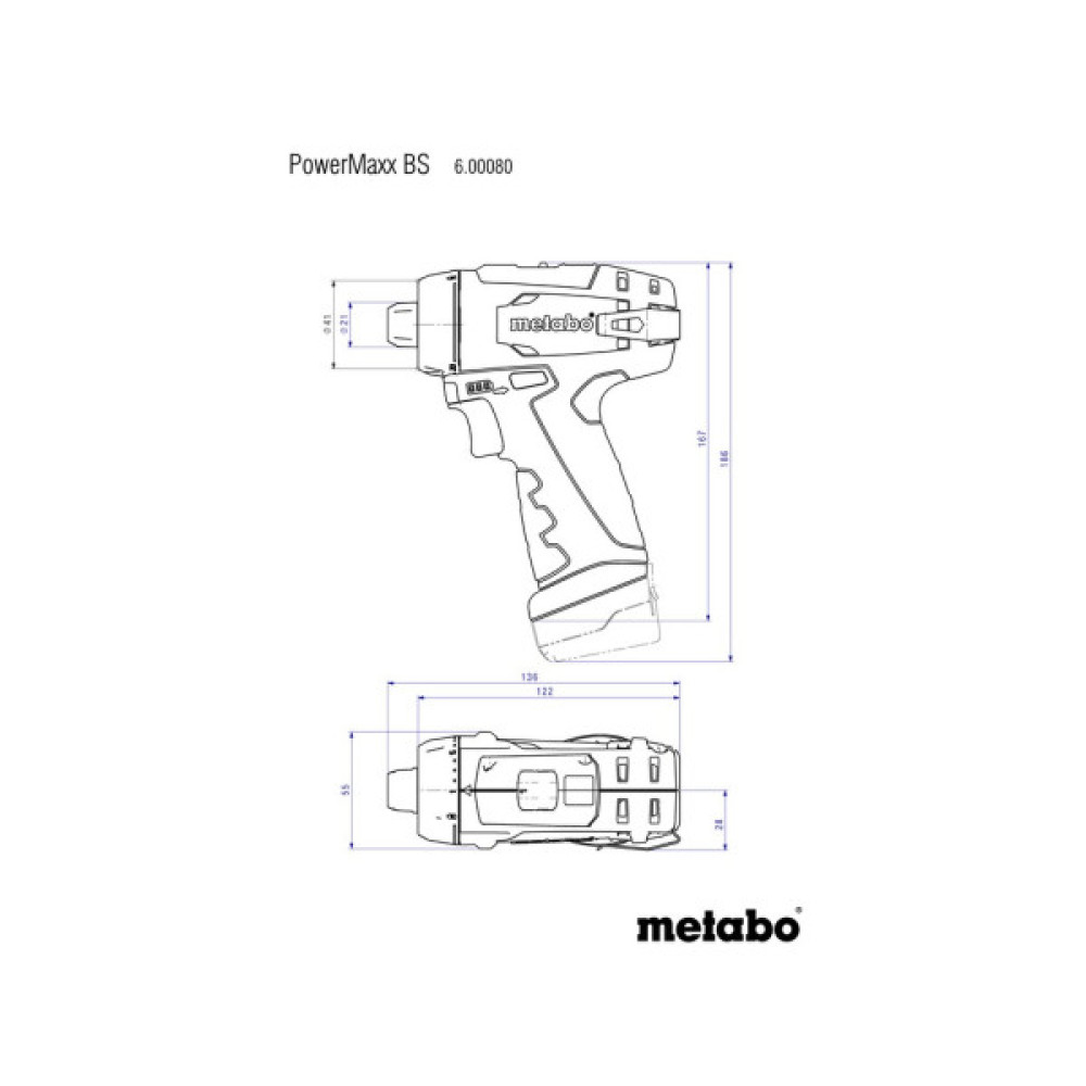 Шуруповерт Metabo PowerMaxxBS, 10.8 В, 2х2.0Аг, кейс (600080500)