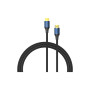 Кабель мультимедійний HDMI M to HDMI M 5.0m 8K60Hz cotton braided blue Vention (ALGLJ)