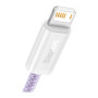 Дата кабель USB 2.0 AM to Lightning 1.0m 2.4A purple Baseus (CALD000405) Дата кабель USB 2.0 AM to Lightning 1.0m 2.4A purple Baseus (CALD000405)