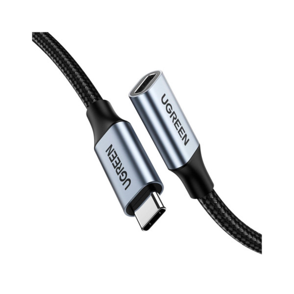 Дата кабель USB-C M/F 0.5m 5A USB 3.1 Gen2 10Gbps black UGREEN (80810)