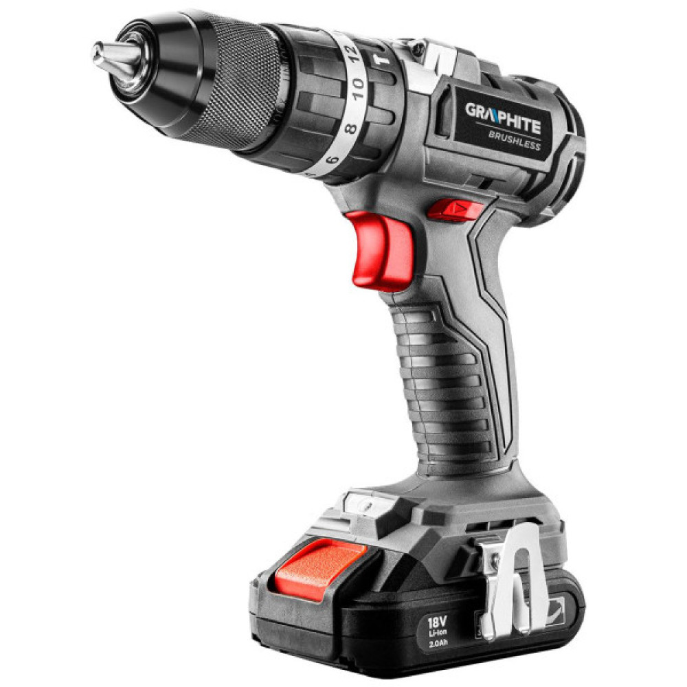 Шурупокрут-дриль акумуляторний GRAPHITE Energy+ 18В 58Нм 3 швидкості 0-500·0-1700об/хв 1.21кг без АКБ та ЗП