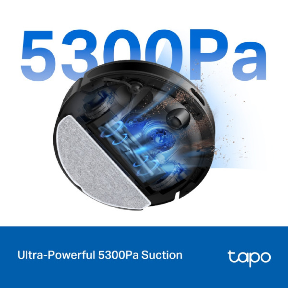 Робот-пилосмок TP-LINK TAPO RV 20 MAX LIDAR з підтримкою вологого прибирання + док-станція