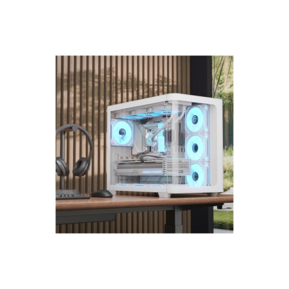 Корпус для ПК AeroCool P500C-G-WT-v1 White (ACCM-PN01043.21)